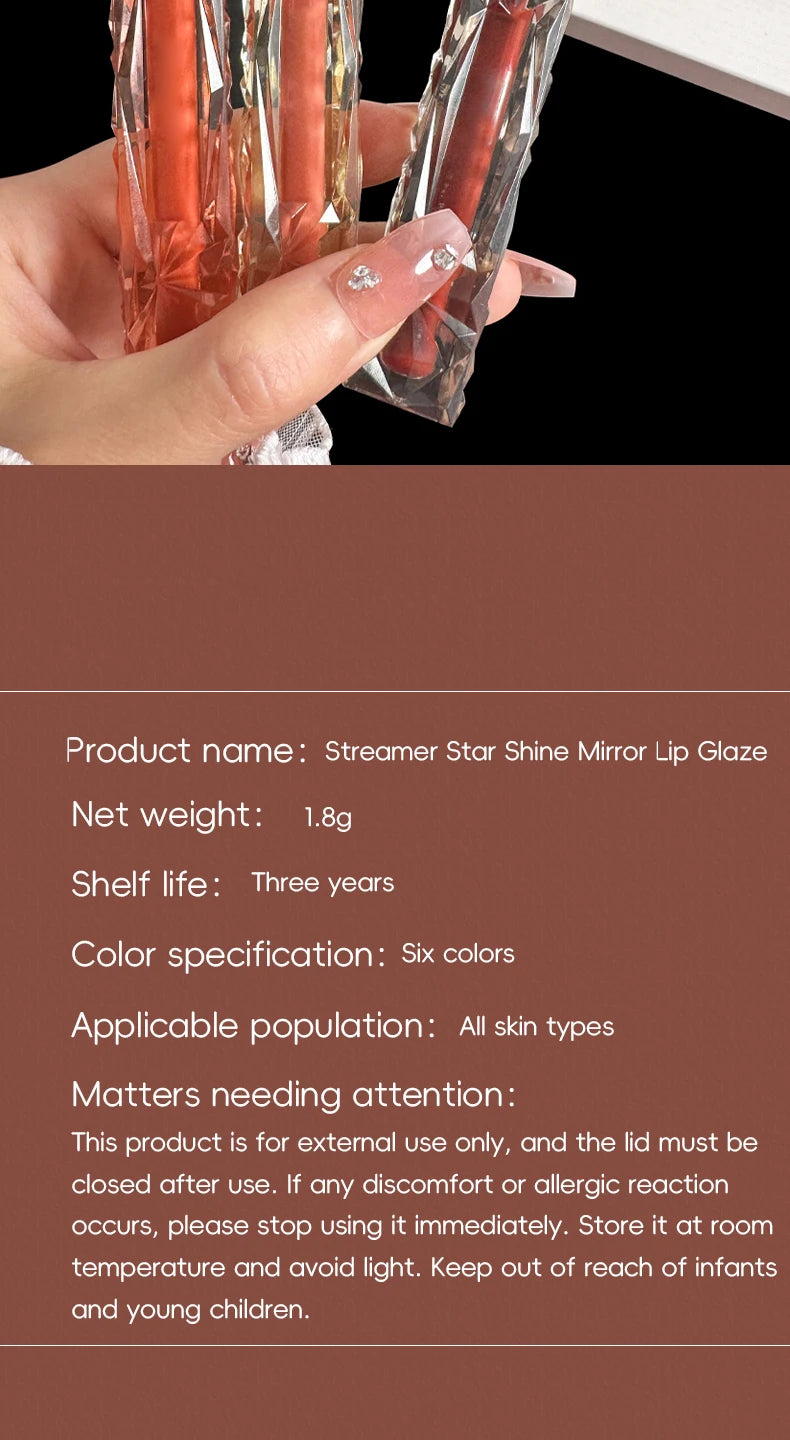 Long Lasting Lip Gloss – Moisturizing Waterproof Mirror Shine Lip Color