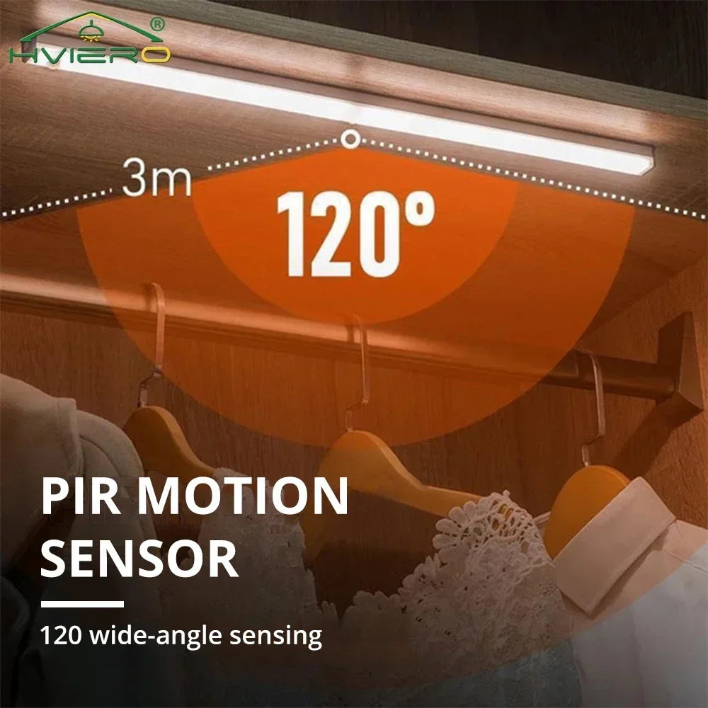 LED Motion Sensor Light – Wireless USB Rechargeable Magnetic Lamp for Closet & Home