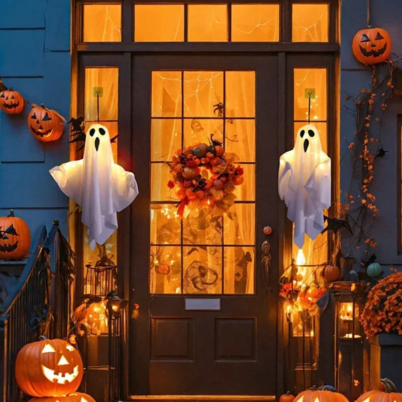 Halloween Hanging Ghost Lights – Glowing, Spooky, and Perfect for Indoor or Outdoor Decor