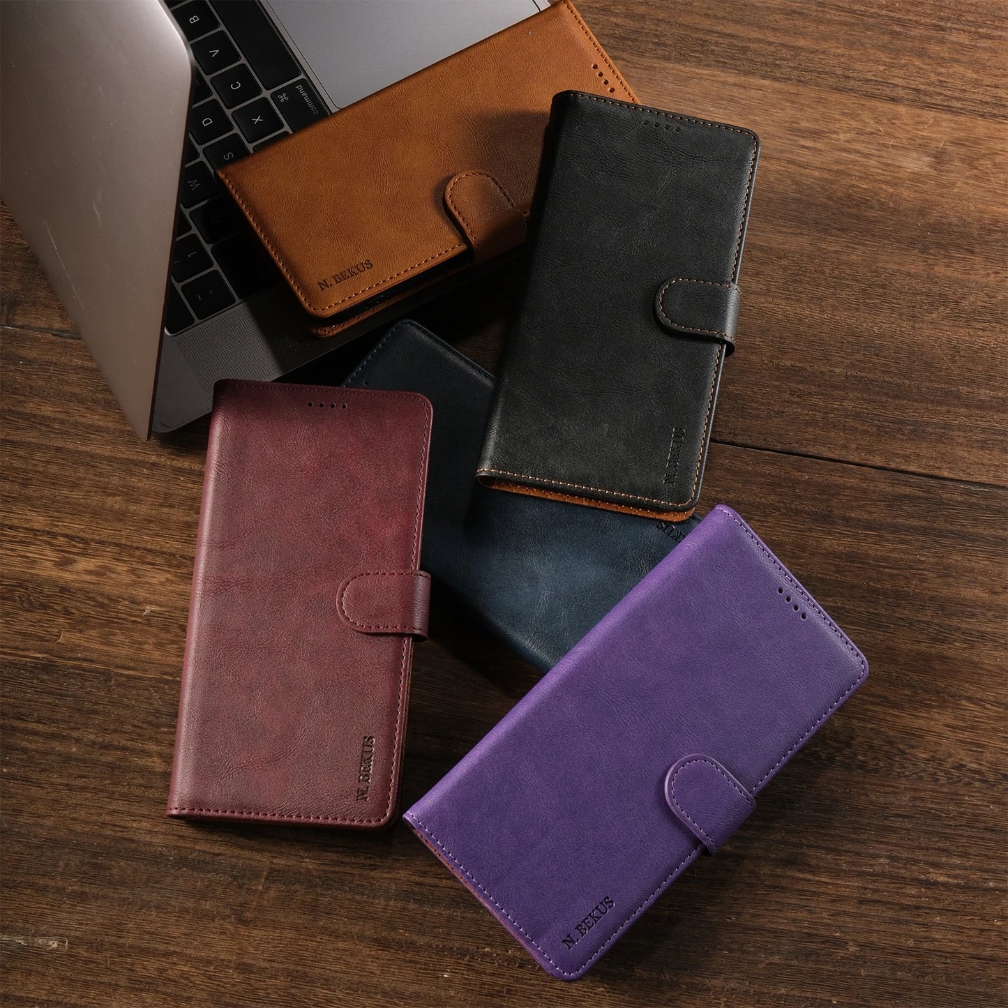 Business PU Leather Flip Wallet Case for Samsung Galaxy S25 S24 S23 Ultra S22 S21