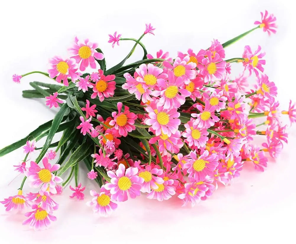 Artificial Flowers for Outdoor and Home Garden Decoration – UV Resistant Plastic Greenery Shrubs