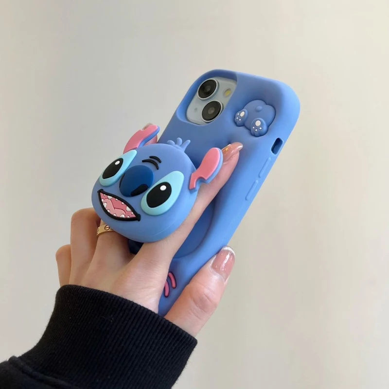 3D Cartoon Silicone Case for iPhone – Soft Shockproof Grip Cover