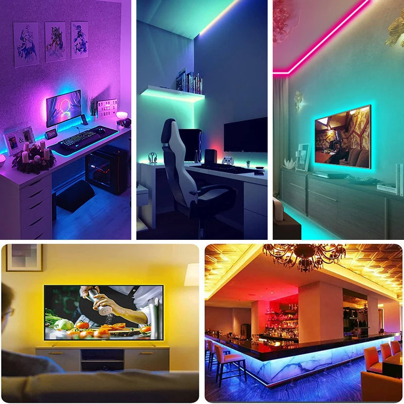 RGB LED Strip Lights with Remote Control – Color Changing Light Strips for Bedroom, TV, and Party Decor