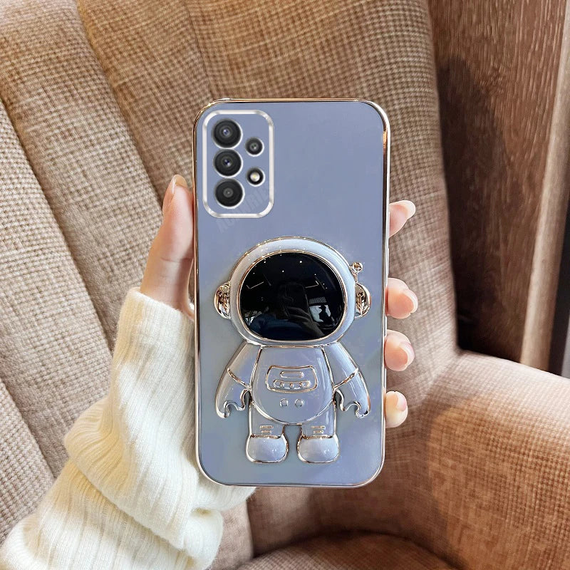 Astronaut Holder Plating Phone Case for Samsung Galaxy