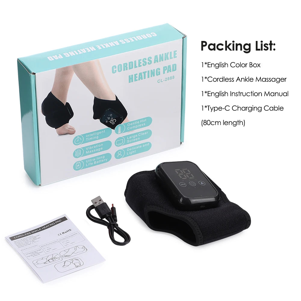 Electric Ankle & Wrist Massager – Hot Compress & Vibration Support
