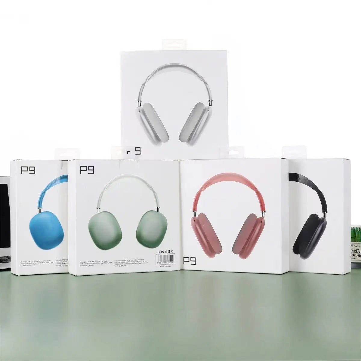 P9 Wireless Bluetooth Headphones – Noise Cancelling Over-Ear Headset with Mic & 360° Surround Sound