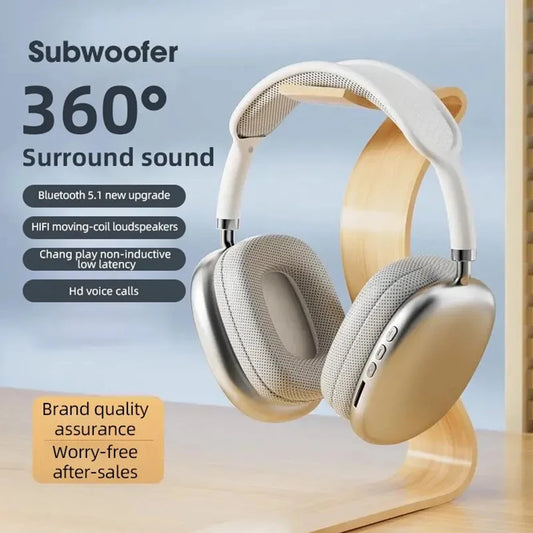P9 Wireless Bluetooth Headphones – Noise Cancelling Over-Ear Headset with Mic & 360° Surround Sound