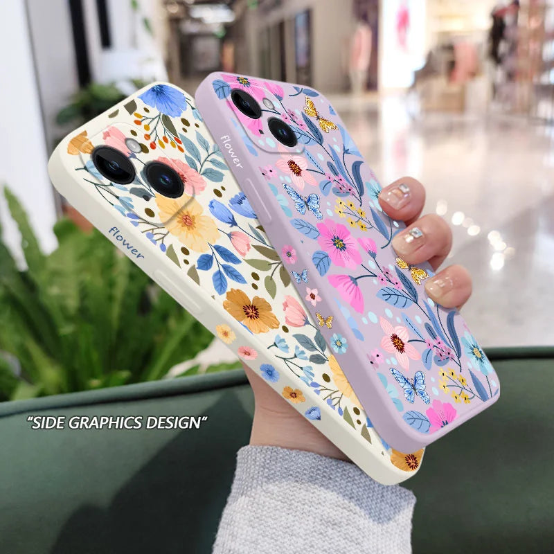 Miss Pattern Flower Phone Case  Stylish & Protective