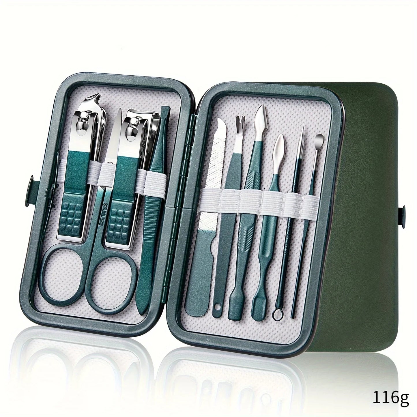 Professional Nail Care Kit – 7/10/12/18 Piece Stainless Steel Manicure & Pedicure Set with Travel Case