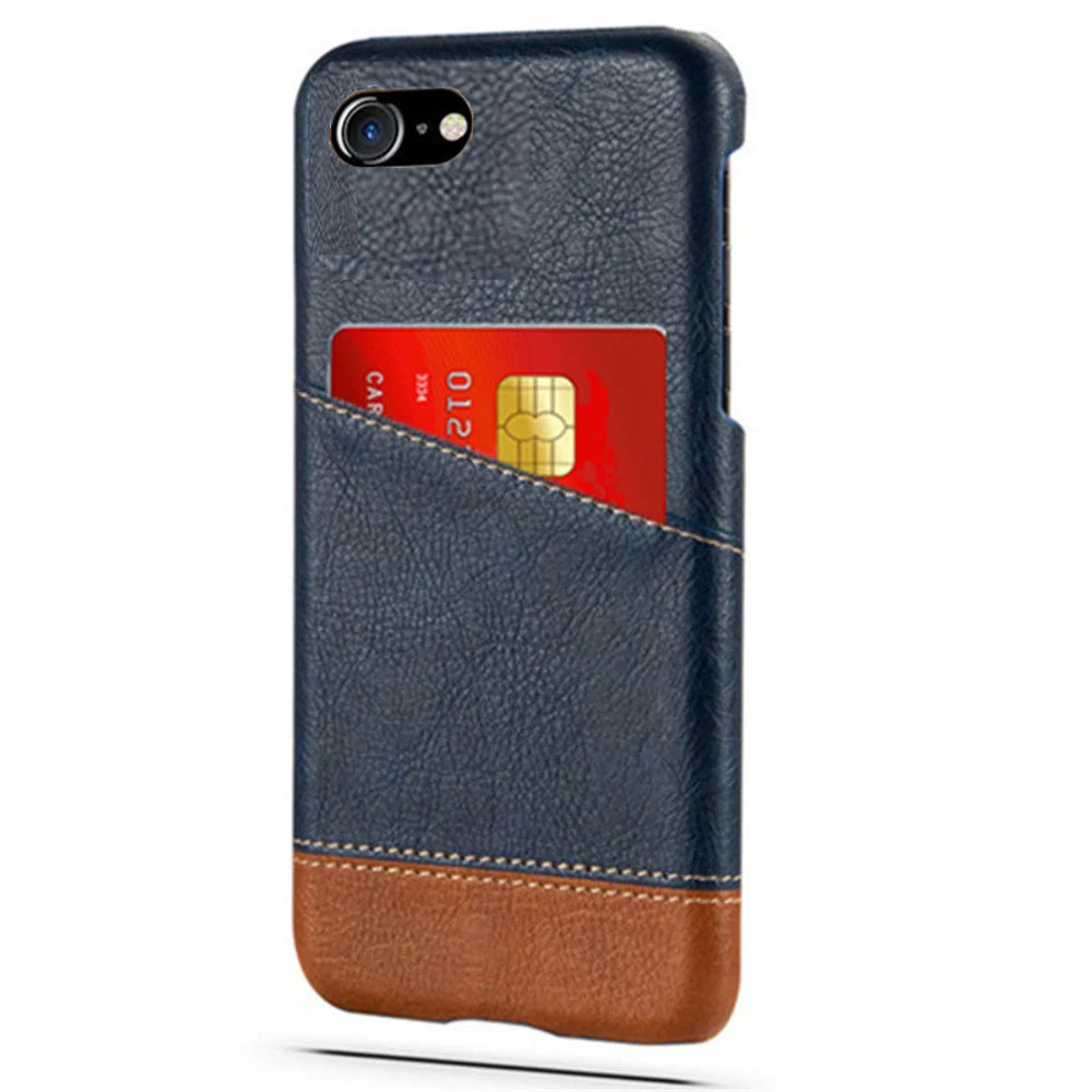 Leather Card Holder Case for iPhone SE