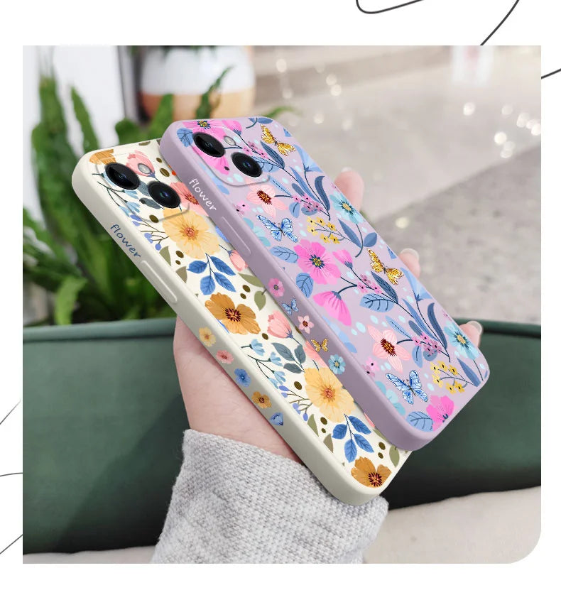Miss Pattern Flower Phone Case – Stylish & Protective