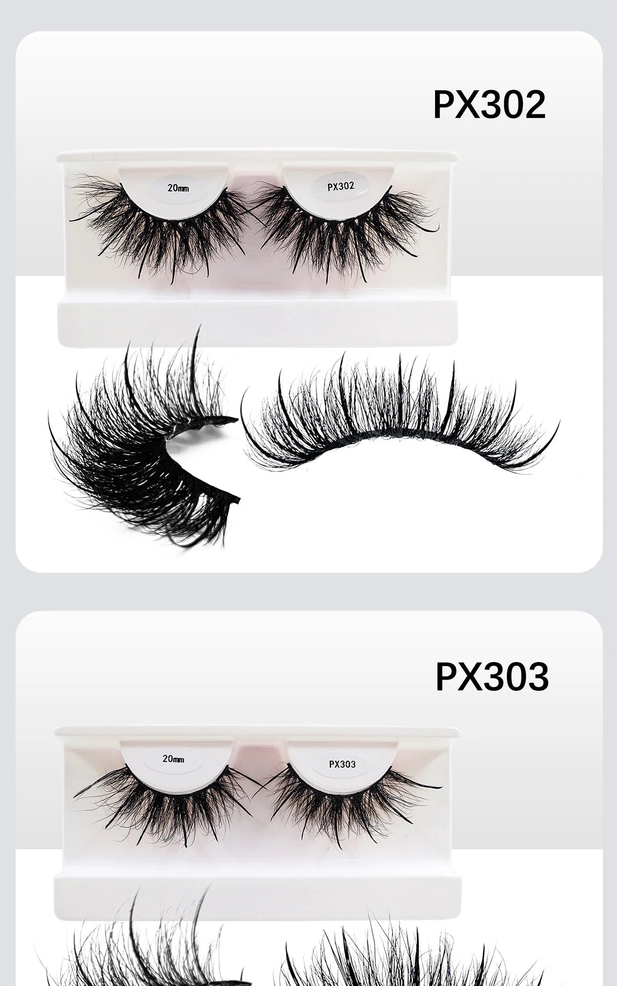 Full Strip Mink-Style Eyelashes – Reusable Synthetic Lash Extensions for Natural Look