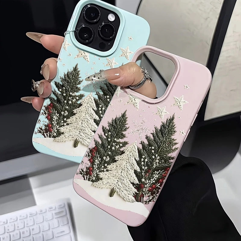 Christmas Tree Design Shockproof Silicone Phone Case for iPhone
