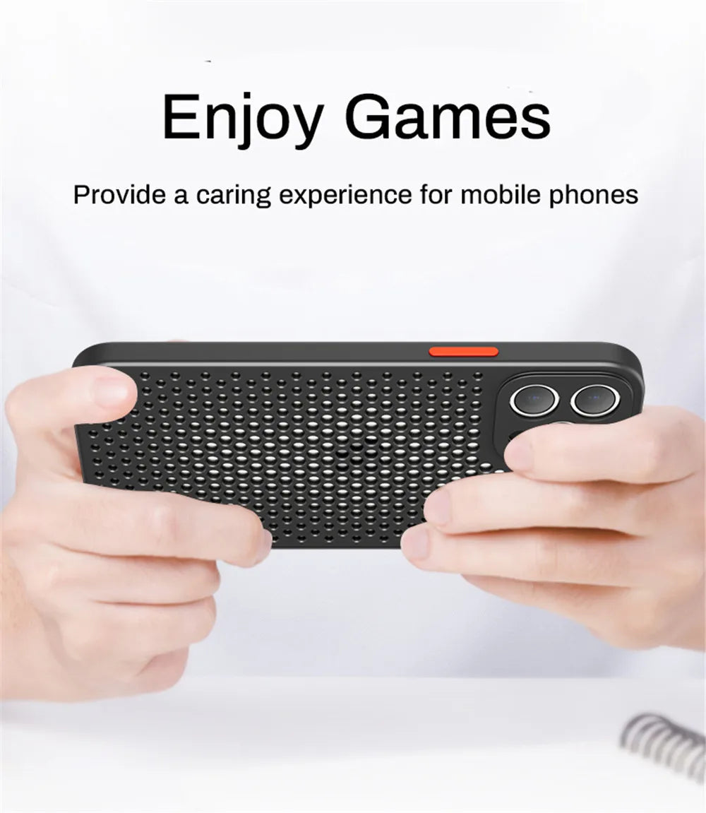 Breathable Cooling Silicone Protective Case for iPhone