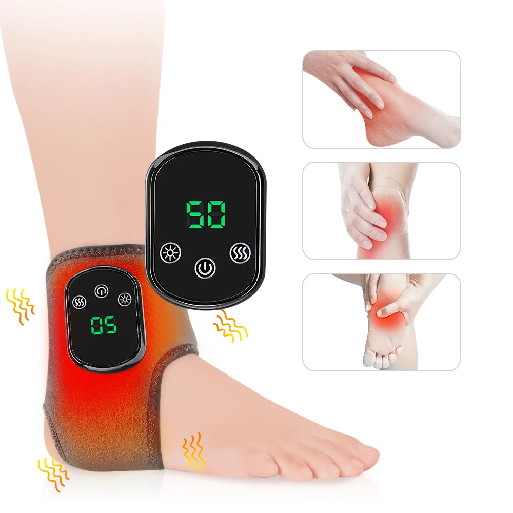 Electric Ankle & Wrist Massager – Hot Compress & Vibration Support