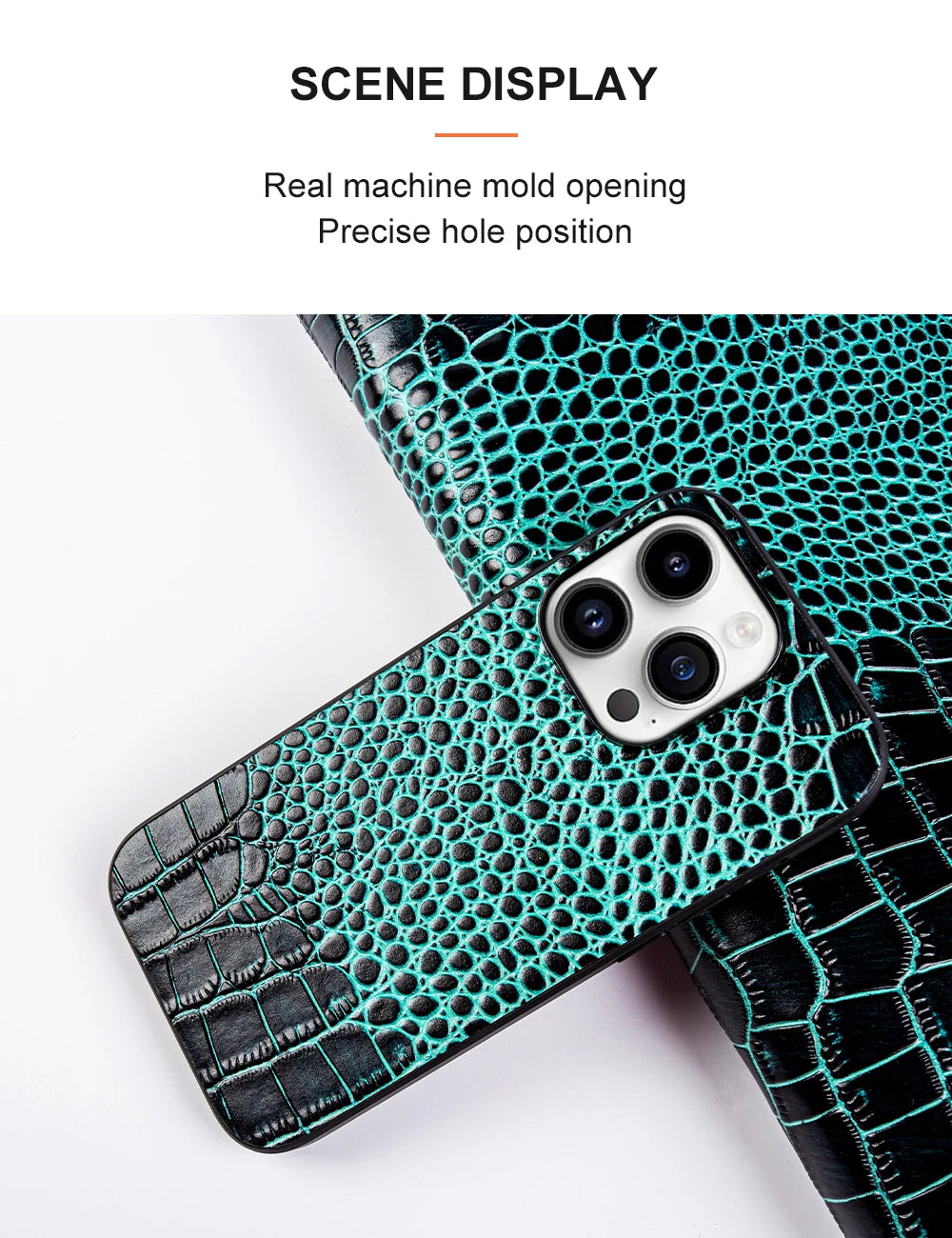 Genuine Leather Alligator Pattern Case for iPhone
