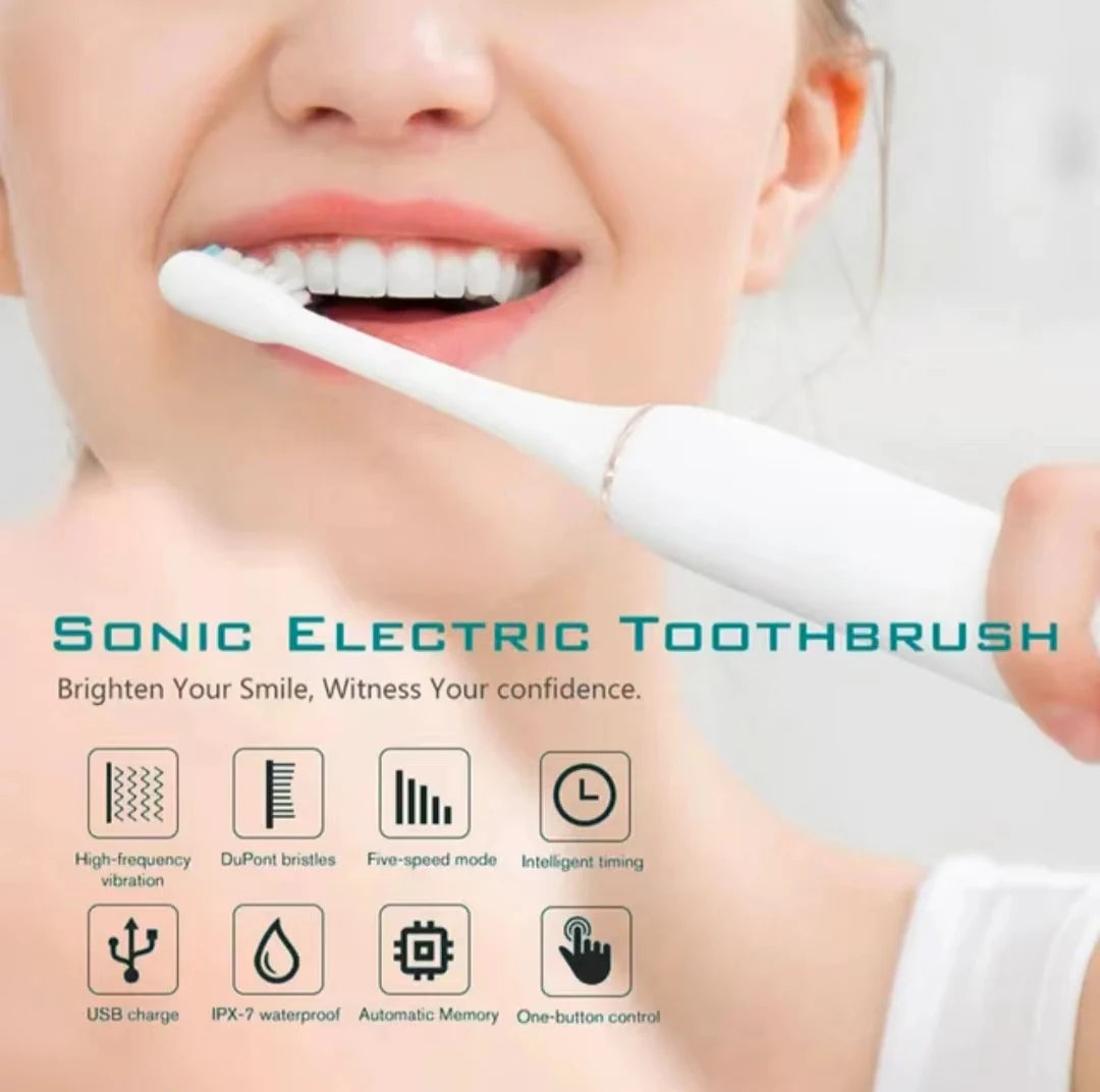 Sonic Electric Toothbrush – Rechargeable & Waterproof
