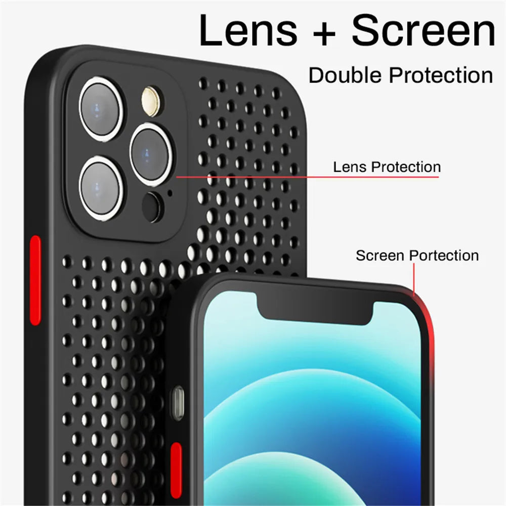 Breathable Cooling Silicone Protective Case for iPhone