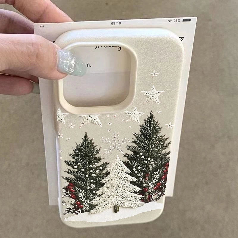 Christmas Tree Design Shockproof Silicone Phone Case for iPhone