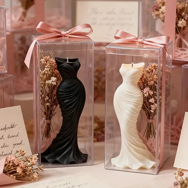 Fishtail Dress Mold Candle – Elegant Decorative Candle for Weddings and Home Decor