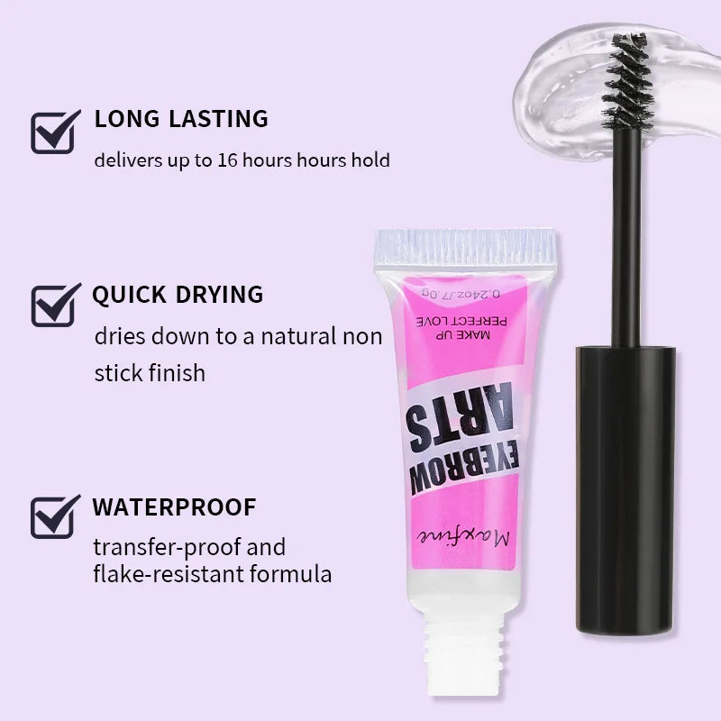 Waterproof Eyebrow Gel – Long Lasting Quick-Dry Transparent Brow Fix