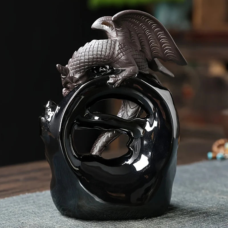 Dragon Backflow Incense Holder for Home Decor – Aromatherapy and Air Purification