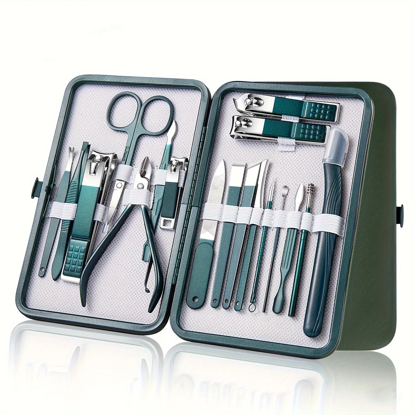 Professional Nail Care Kit – 7/10/12/18 Piece Stainless Steel Manicure & Pedicure Set with Travel Case