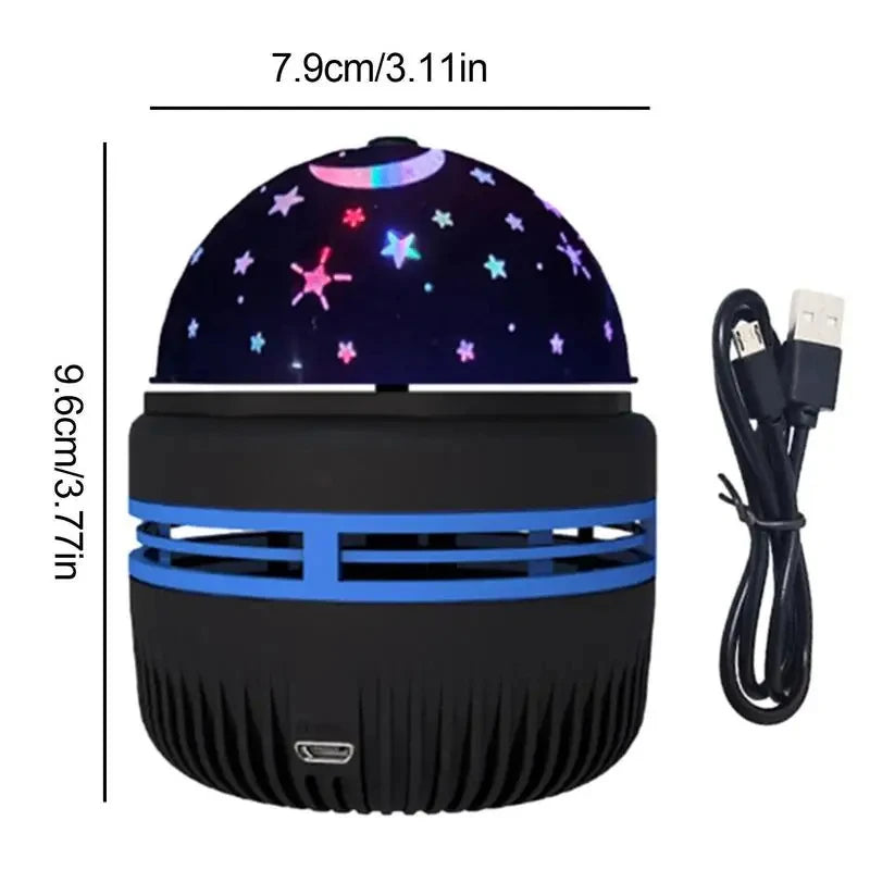 LED Starry Sky Projector Lamp – USB Rotating Night Light for Kids & Home Decor