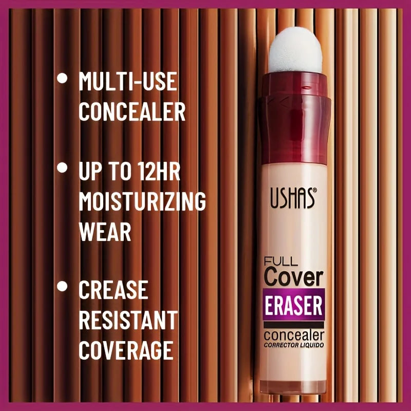 Full Coverage Concealer – Sponge Head Liquid Foundation for Dark Circles & Blemishes