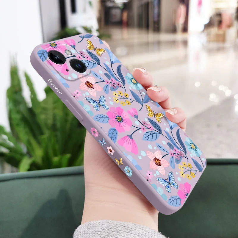 Miss Pattern Flower Phone Case  Stylish & Protective