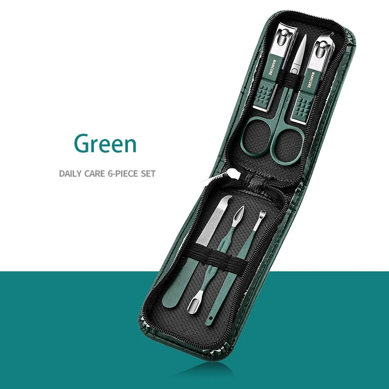Professional Nail Care Kit – 7/10/12/18 Piece Stainless Steel Manicure & Pedicure Set with Travel Case