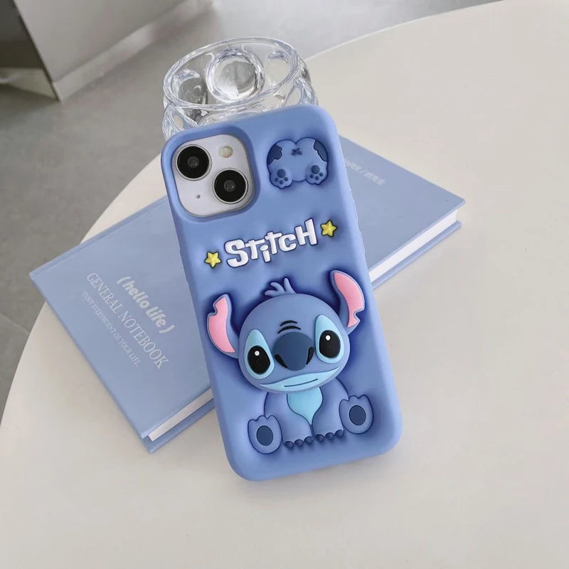 3D Cartoon Silicone Case for iPhone – Soft Shockproof Grip Cover