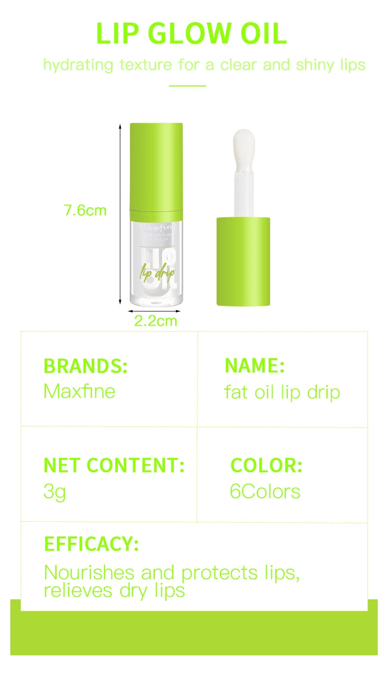 Moisturizing Lip Oil Gloss – Transparent Nourishing Lip Enhancer