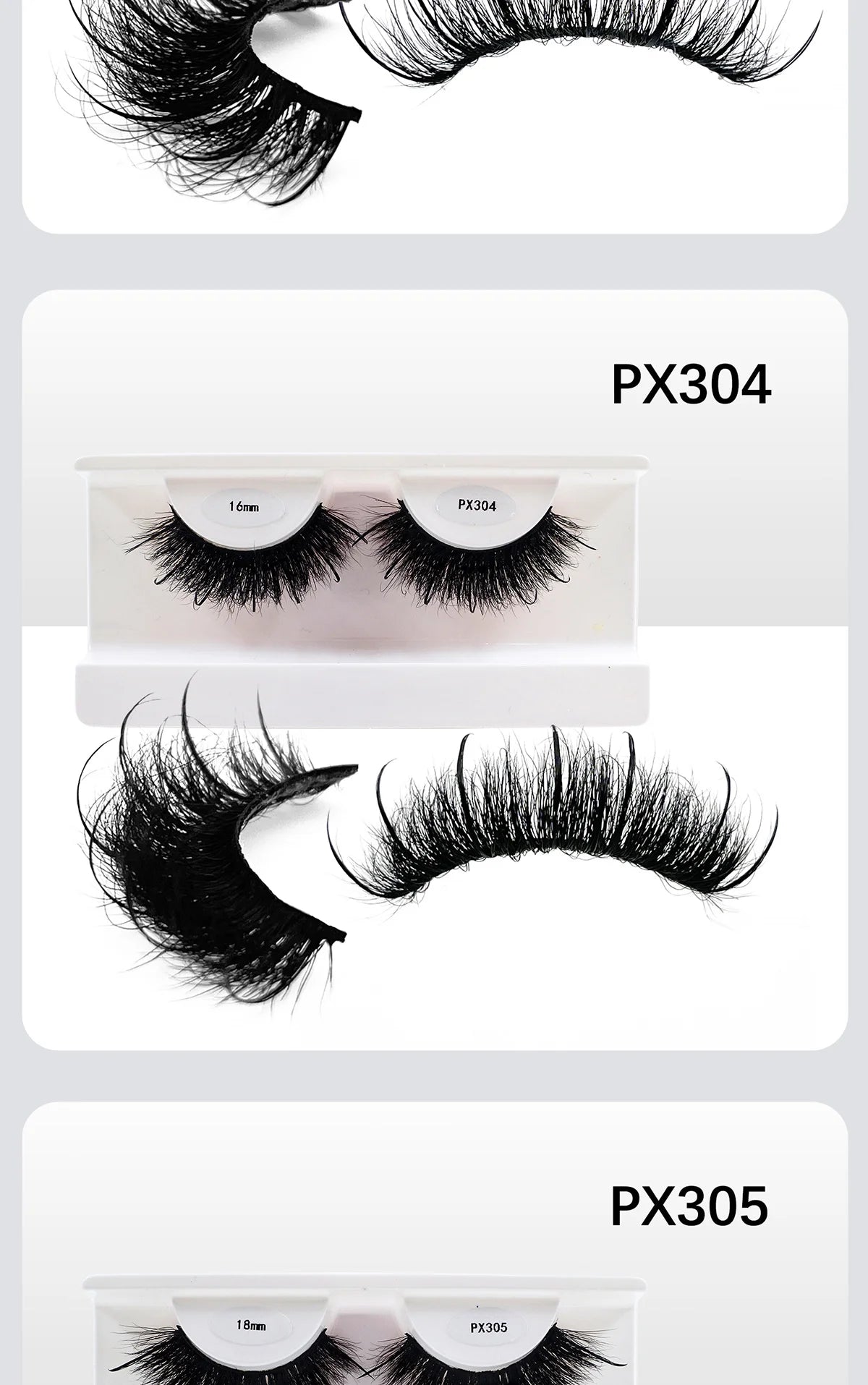 Full Strip Mink-Style Eyelashes – Reusable Synthetic Lash Extensions for Natural Look