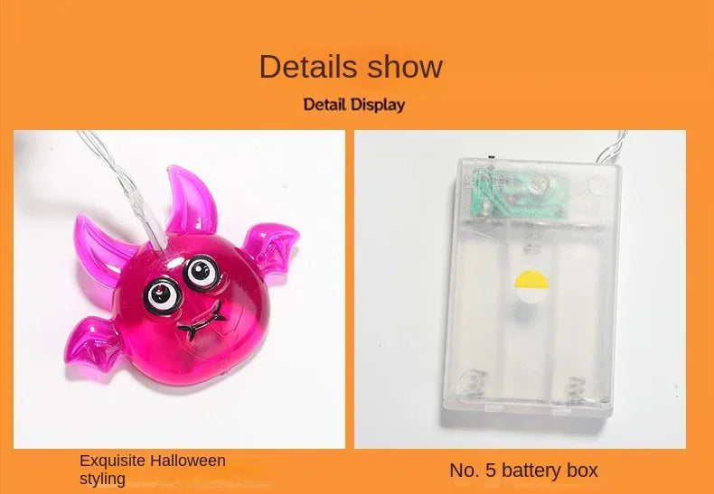 Halloween LED Pumpkin String Lights Bright, Festive, and Perfect for Any Halloween Setup