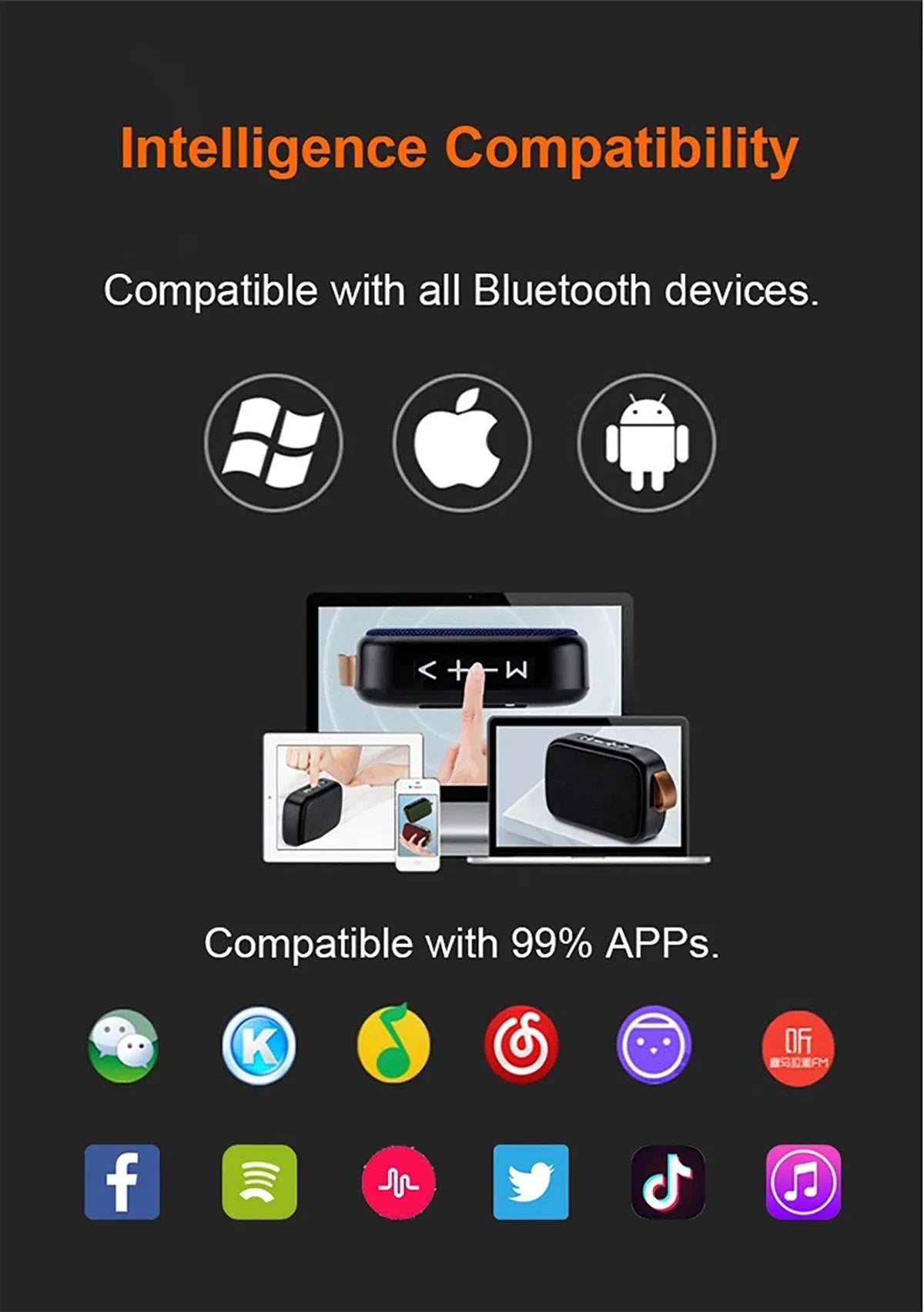 Portable Bluetooth 5.0 Mini Speaker – Outdoor Wireless Loudspeaker with HiFi 3D Stereo Sound