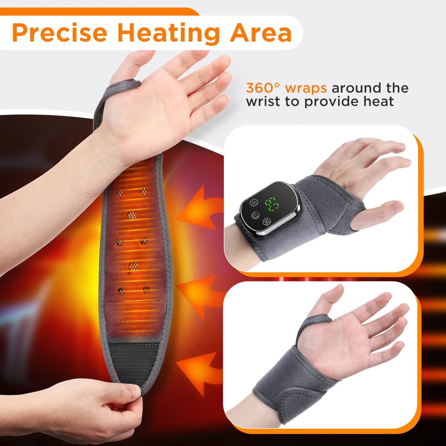Electric Ankle & Wrist Massager – Hot Compress & Vibration Support