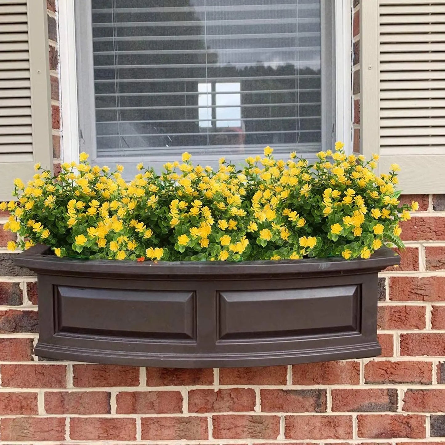 Artificial Flowers for Outdoor and Home Garden Decoration – UV Resistant Plastic Greenery Shrubs