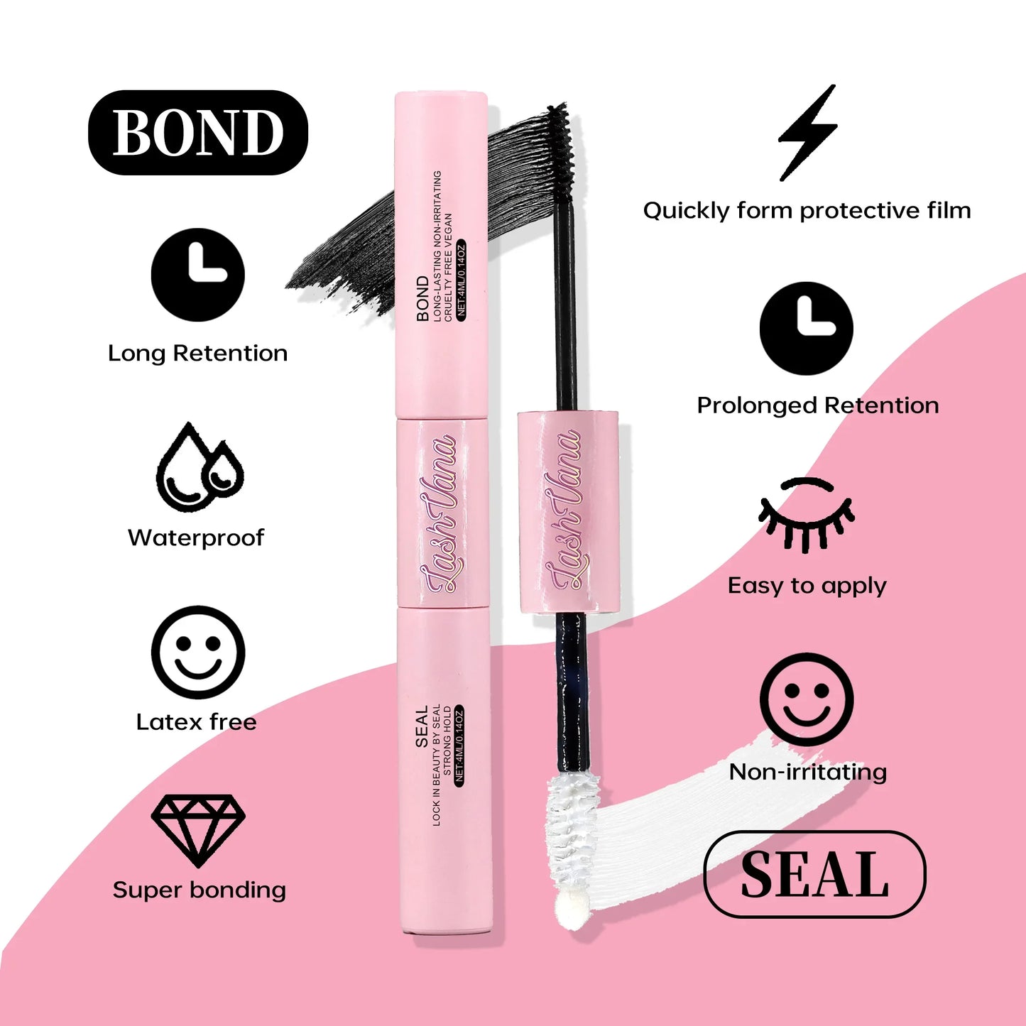 DIY Eyelash Extension Kit – 200 PCS Lash Clusters with Bond & Seal