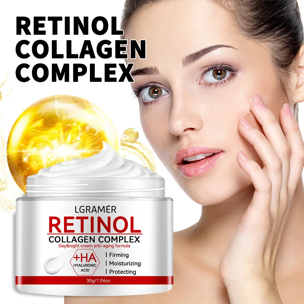 Retinol Collagen Cream – Anti-Aging Face Moisturizer with Hyaluronic Acid