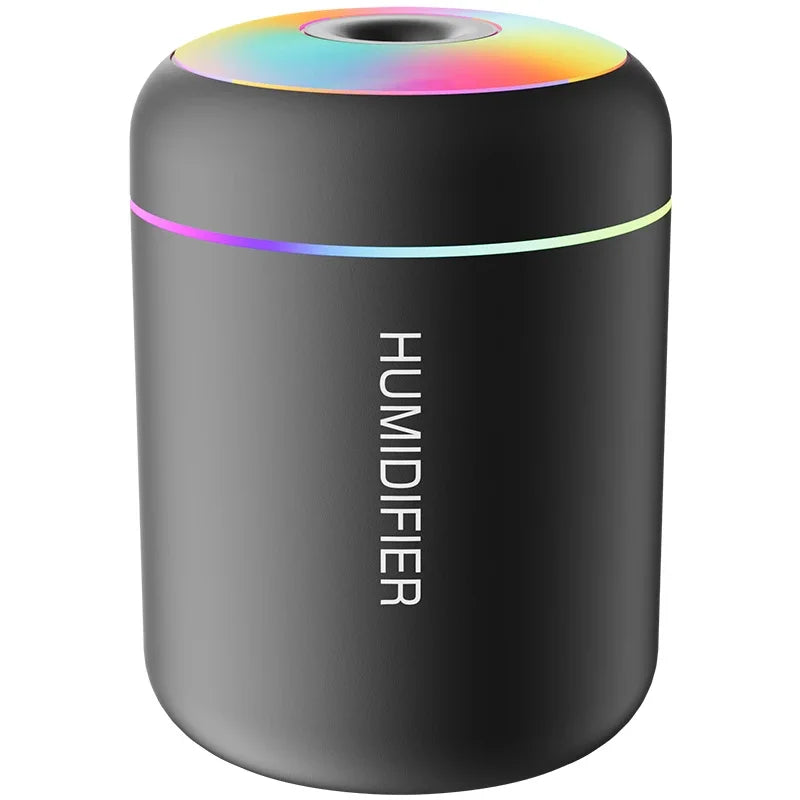 180ML Mini USB Air Humidifier with LED Lights – Portable Aroma Diffuser & Essential Oil Purifier