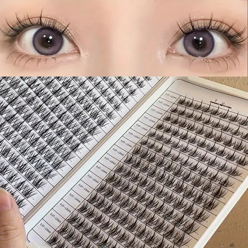 320 Pcs Eyelash Book – Cluster, Cross, and Fluffy Style Eyelash Extensions for Beginners