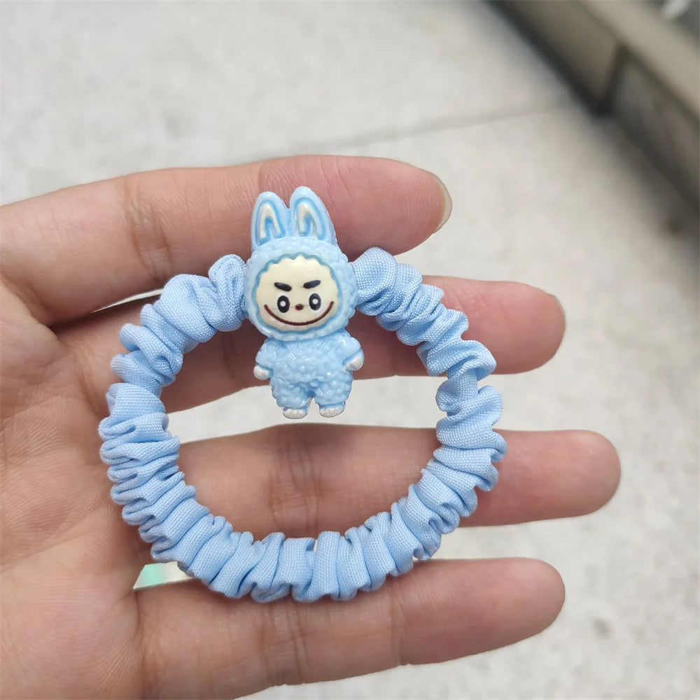 Cute Cartoon Hair Ties – 5/6pcs Elastic Ponytail Holders for Girls & Women