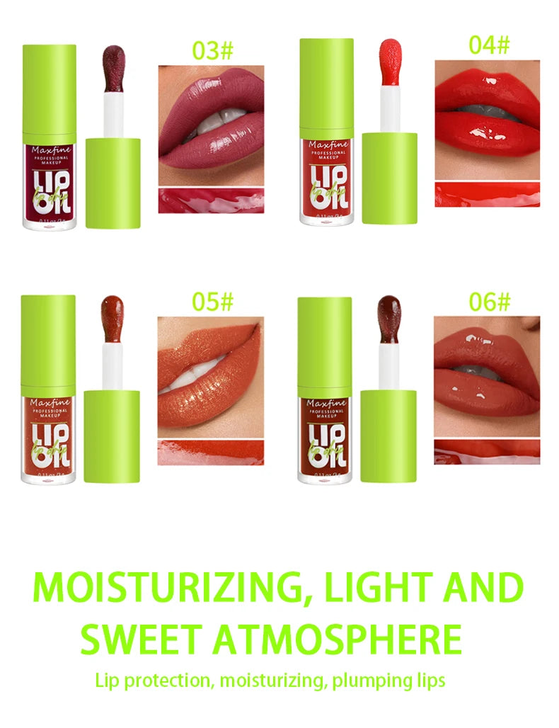 Moisturizing Lip Oil Gloss – Transparent Nourishing Lip Enhancer