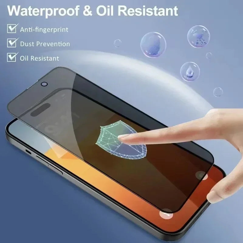 5PCS Privacy Screen Protector – Anti-Spy Tempered Glass for iPhone (Full Cover)