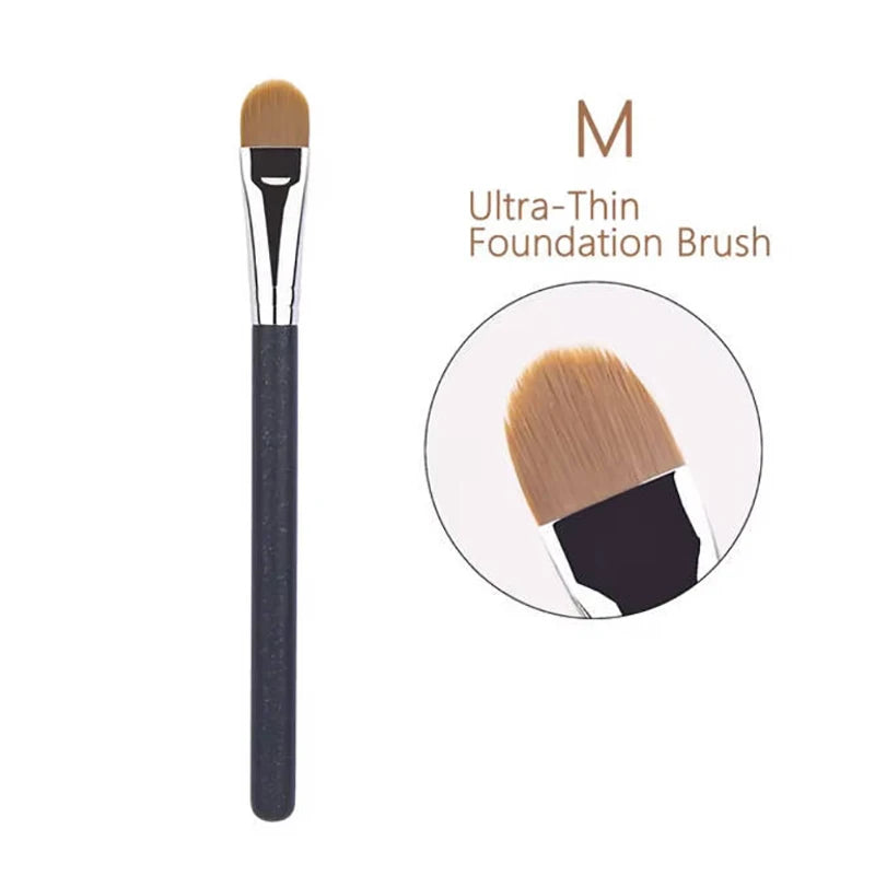 Flat Round Ultra-Thin Foundation & Concealer Brush – Professional Precision Tool