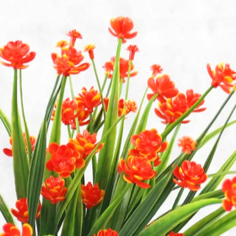 Artificial Flowers for Outdoor and Home Garden Decoration – UV Resistant Plastic Greenery Shrubs