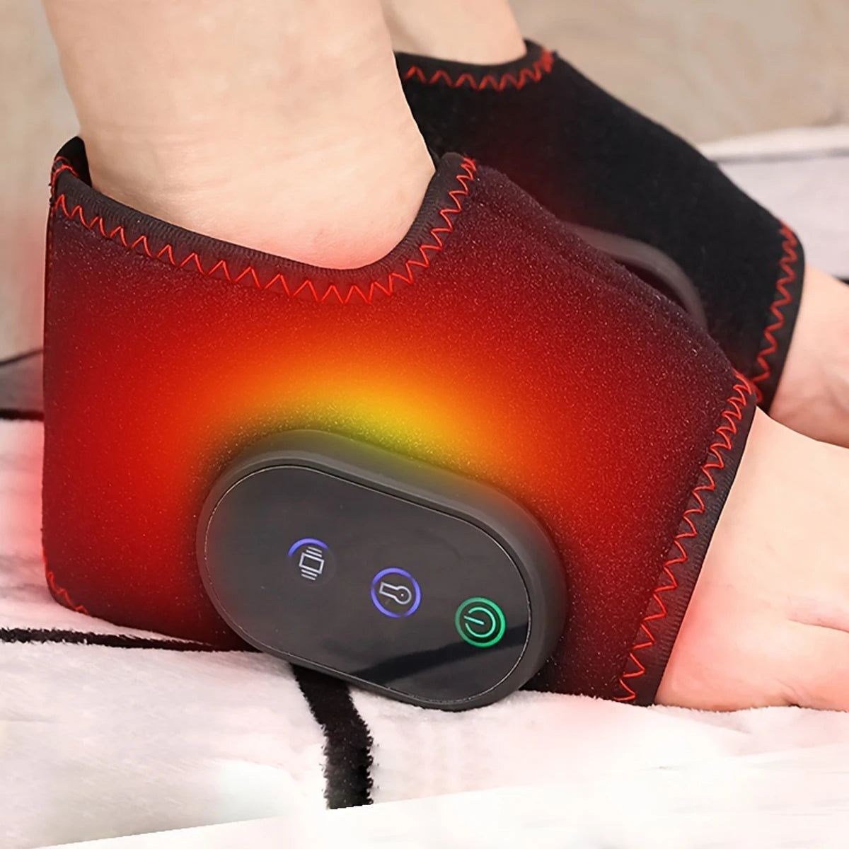 Rechargeable Ankle Massager – Heat & Vibration Therapy