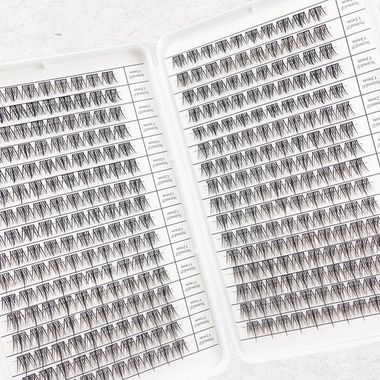320 Pcs Eyelash Book – Cluster, Cross, and Fluffy Style Eyelash Extensions for Beginners