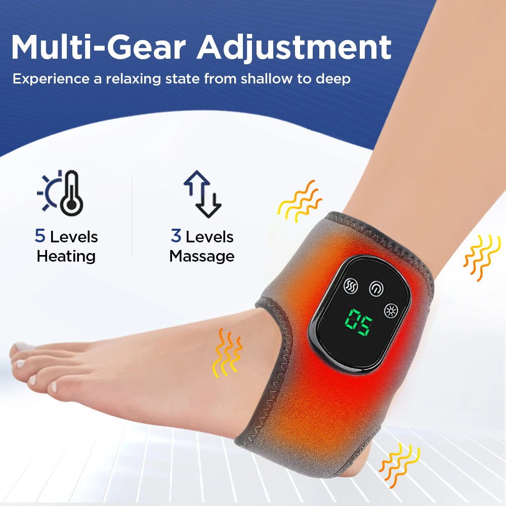 Electric Ankle & Wrist Massager – Hot Compress & Vibration Support